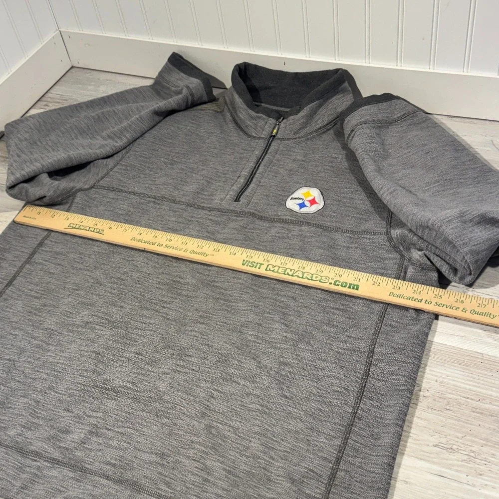 Tommy Bahama Half Zip Sweatshirt NFL Pittsburgh‎ Steelers Reversible Size XL